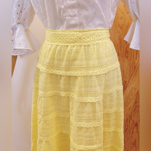 Cotton yellow skirt - Picture 4 of 6